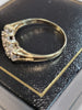 9ct Yellow Gold Ring with Clear Stones - 1.51g - Size M - Hallmarked