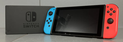 Nintendo Switch V2 Neon Red/Blue Joy-Con Console Bundle ( + Unboxed Ben 10 Power Trip ) ** Unboxed **