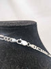 925 Sterling Silver 3-In-1 Figaro Chain Necklace - 24" Long - 19.1 Grams *BRAND NEW*