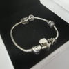 Pandora 8" Bracelet with 5 Charms, 25.71Grams, 925 ALE Hallmarked