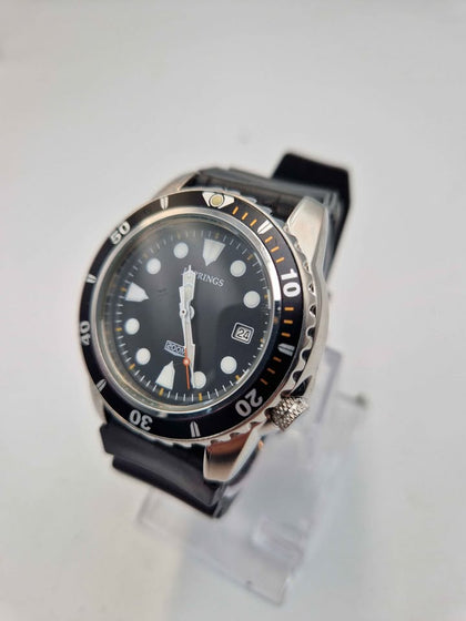 J.Springs (Seiko) Mens 200M Quartz Divers Watch With Date - Unboxed With Rubber Strap