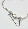 Pandora Bracelet + Safety Chain + 3 Charms