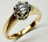 9ct yellow gold diamond solitaire ring size J