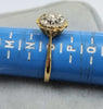 18ct Gold Diamond Daisy Ring Size O