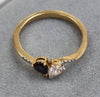 18ct Gold Diamond/Sapphire Ring Size "O"