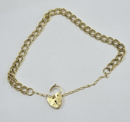 9ct Gold Bracelet with Padlock