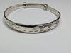 SILVER 925 PATTERNED ADJUSTABLE BANGLE