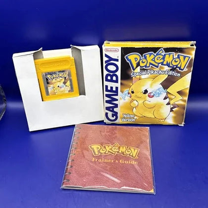GameBoy Color Pokemon Yellow Version Boxed With Trainer Guide - Chesterfield