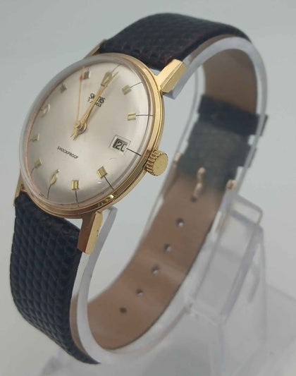 Smiths Automatic 7 Jewels Movement, Vintage Men's Watch With Brown Leather Strap & Box