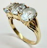9ct yellow gold trilogy ring size N