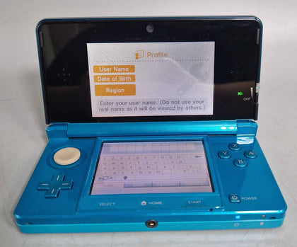 Nintendo 3DS Console, Aqua Blue, Discounted (np Pen)