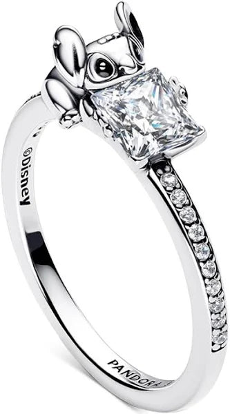 Pandora Disney Stitch & Stone Ring Size 52
