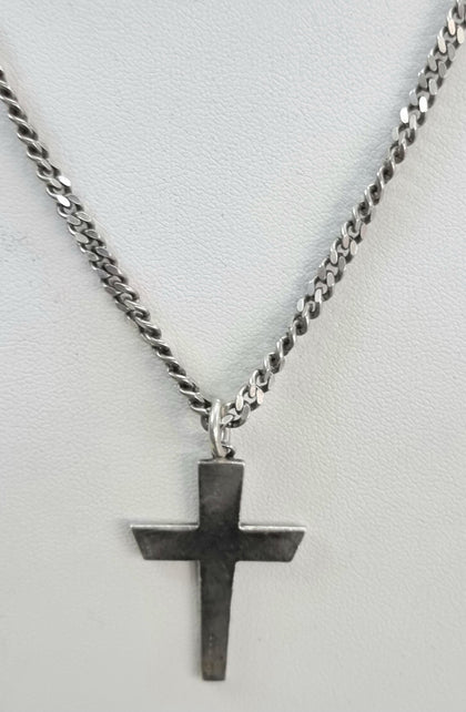Silver Chain with Cross 19