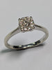 9CT White Gold And Diamond Ring - Size L 1/2