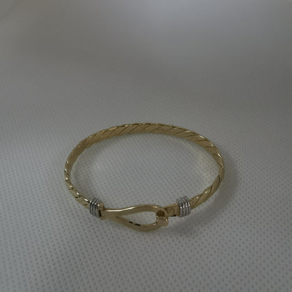 9k Gold Bangle (Child's Size), 13.16Grams, Hallmarked 365 and Tested, Size: 2