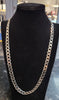 925 - Silver Curb Necklace - 63.30g - 22" - Hallmarked