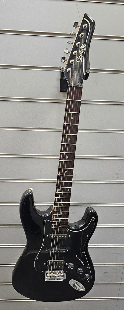 Vantage Strat style electric guitar Black