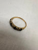 9ct Blue Gem and Diamond Band Ring Size T