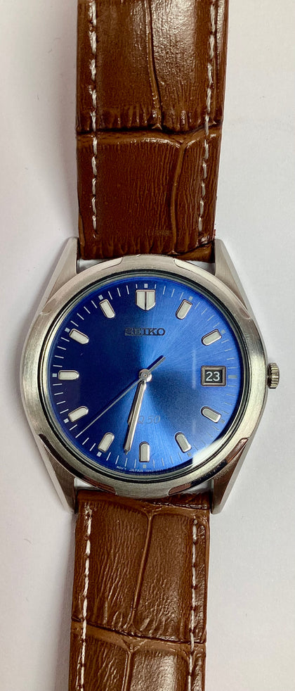 Seiko Vintage Blue Face Men's Watch