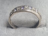 9ct White Gold Diamond Ring Purple Stones Size O