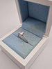 9ct White Gold Ladies Engagement Ring With 1CT Lab Grown Princess Cut Diamond - Size H - 2.64 Grams