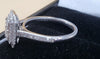 Stunning 18ct White gold Ring With Clear Stones - 3.49G - Size J - Hallmarked
