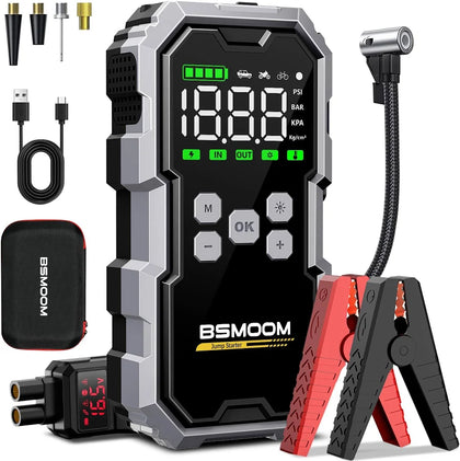 BSMOOM Jump Starter Power Pack with Air Compressor