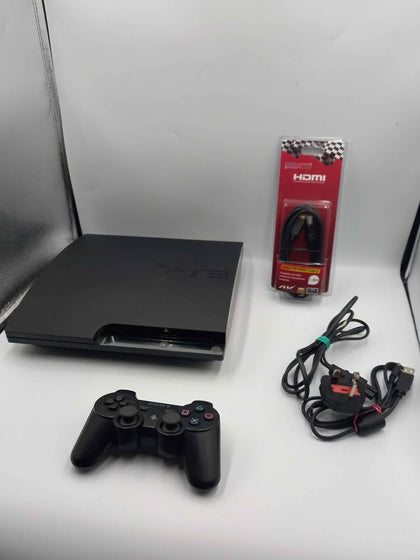 Playstation 3 Slim Console, 160GB, Discounted with 1 controller and wires