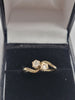 9ct Yellow Gold ring With Clear Stones - 1.82G - size M - Hallmarked