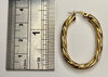 9ct Gold Twisted Hoop Earrings