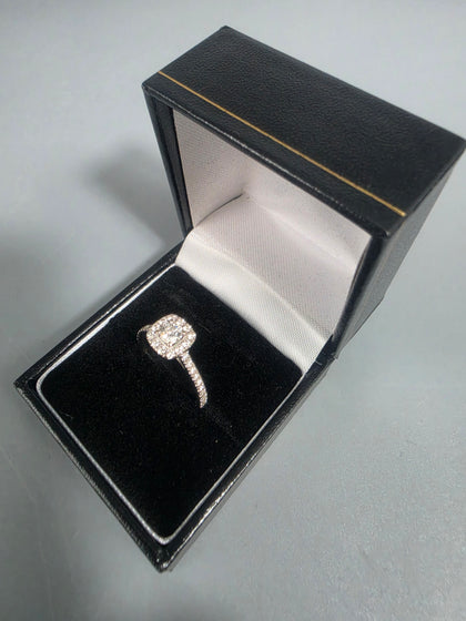 14ct White Gold Ring 3.4G HM Size N