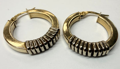 9ct gold hoop creole earrings