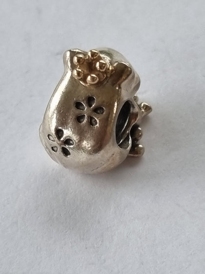 Pandora Frog Prince Charm Silver & 14K Crown S925 Ale , #791118