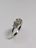 9ct White Gold Ring with CZ Stones - Size O