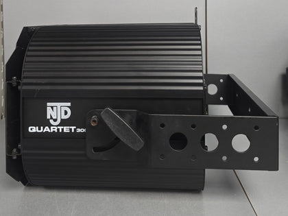 2 X NJD 4 x 300 W Quartet Lights + NJD Q-Pedal foot operated lighting controller **Collection Only**