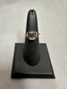 9ct Yellow Gold Square Gem Ring - Size N