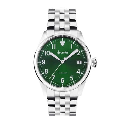 Accurist Aviation Men's Watch 76002 Stainless Steel with Green Dial