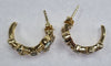 9ct Gold Earrings Green and CZ Stones