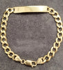 9ct Yellow Gold 8.25" Curb Chain ID Bracelet