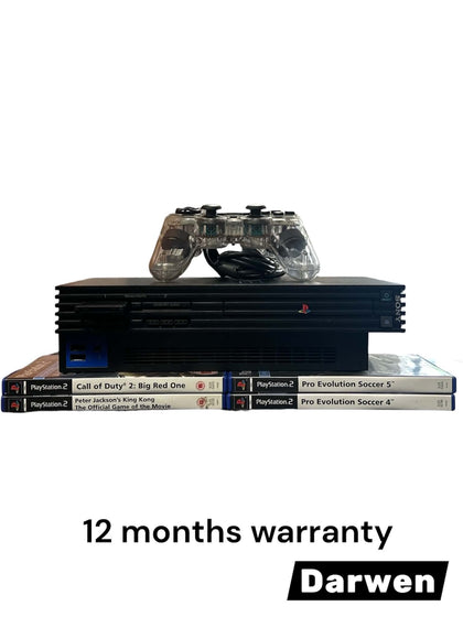 Playstation 2 Console with 8mb memory card and 4 games