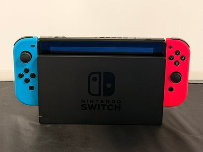 Nintendo switch console blue and pink joycons