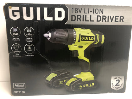 Guild 18V Cordless Drill Driver - 2 x 1.5Ah Battery