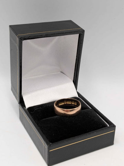 9k (375) Yellow Gold, Wedding Band Ring, 2.4g, Size:12/M, Boxed