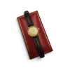 DEAL Vintage Omega 1950's Gold Tone Dial, Burgundy Crocodile Grain Strap, Stainless Steel Back