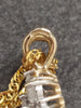 9ct Gold Singapore Chain & CZ Flower Pendant - 16"