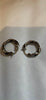 925 Silver Plated VIVIENNE WESTWOOD Rozalia Hoops Earrings Black With White Crystals