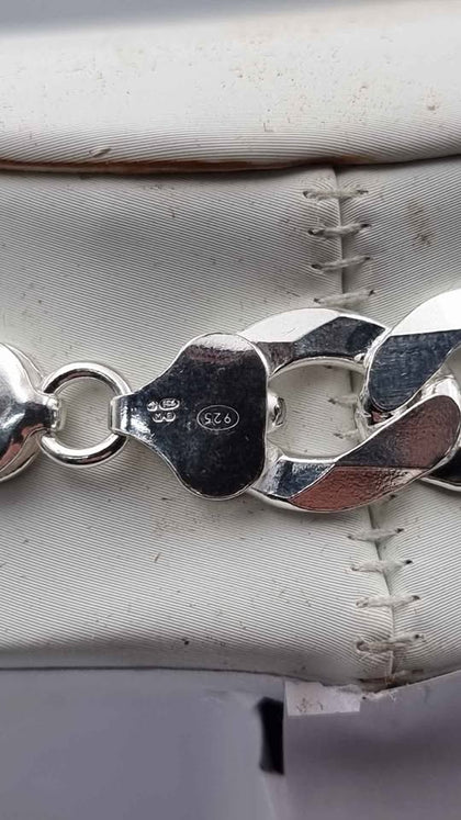 925 Sterling Silver Thick Curb Chain Necklace - 99.99 Grams - 24