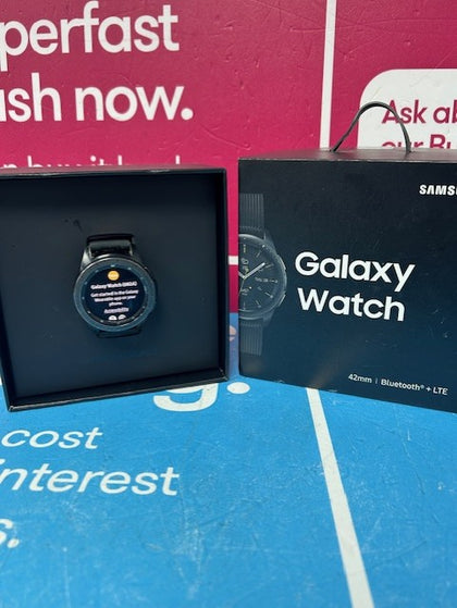 SAMSUNG GALAXY WATCH 42MM BLUETOOTH +LTE MIDNIGHT BLACK **BOXED**.