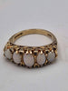9ct Yellow Gold 5 Opal Stone Ring - Size Q - 4.34 Grams