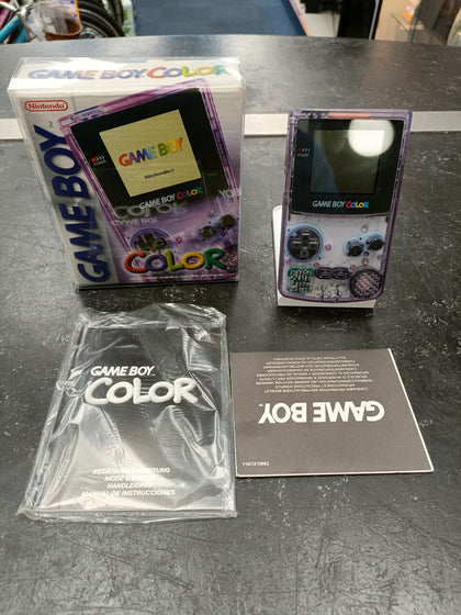 Game Boy Color Atomic Purple - With Original Box - Great Yarmouth.